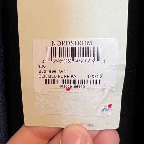 New Sejour Black and Blue Open Front Cardigan Wrap Poncho Size OX / 1X - Picture 5 of 7